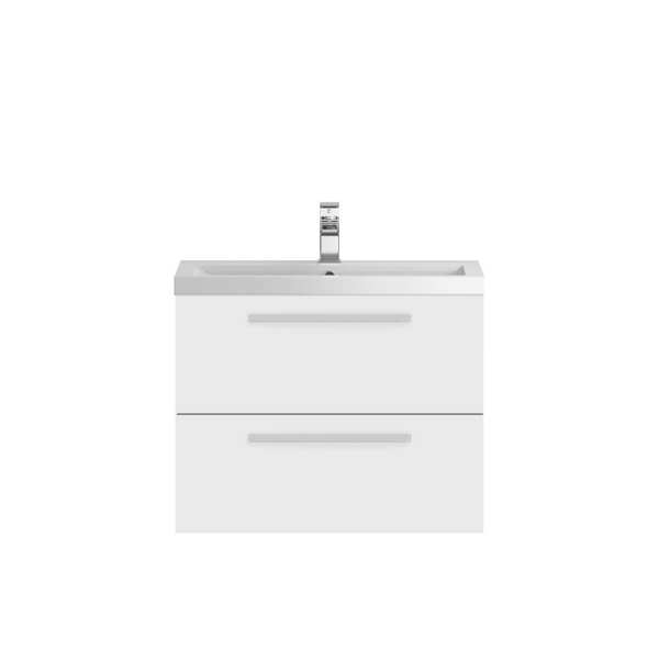 Hudson Reed Quartet White Gloss 720mm Cabinet and Basin QUA005