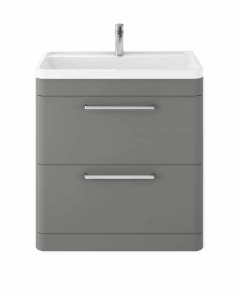 Hudson Reed Solar Cool Grey 800mm Floor Standing Unit And Basin SOL203