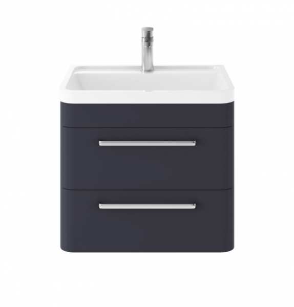 Hudson Reed Solar Indigo Blue 600mm Wall Hung Unit And Basin SOL302