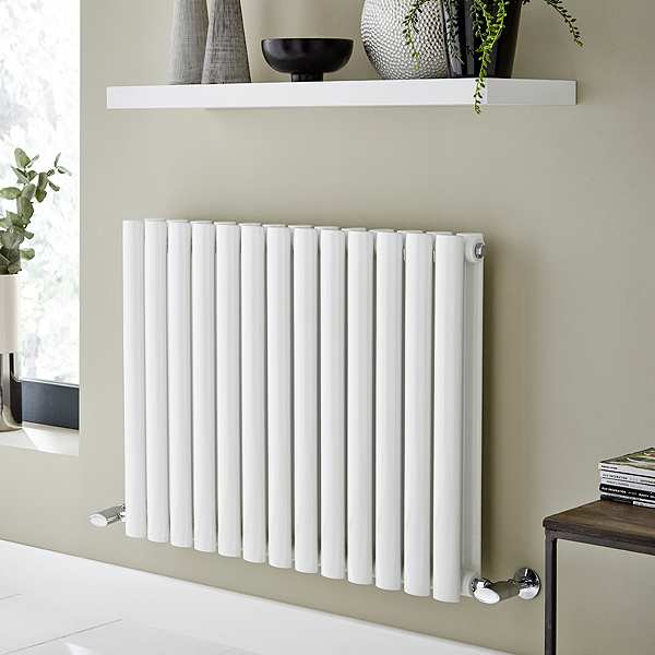 Kartell K Rad Aspen Single White 600 x 1140 Oval Tube Designer Radiator