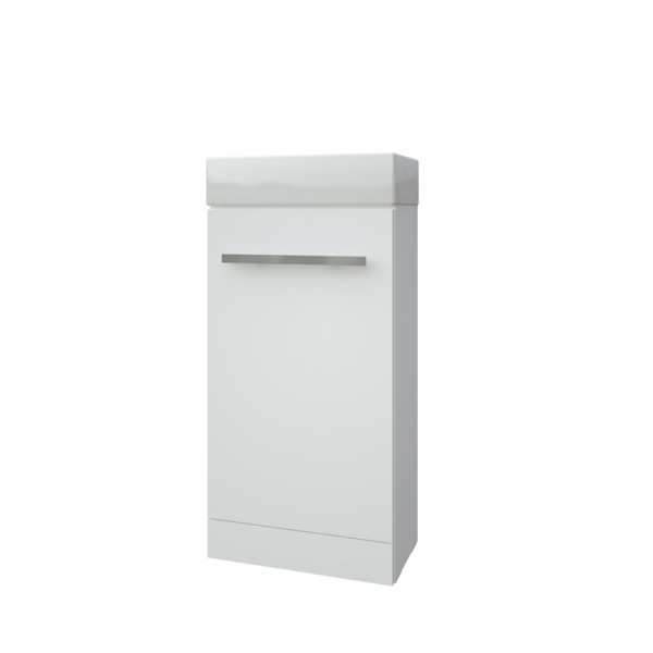 Kartell Purity White Floor Standing Cloakroom Unit and Basin FUR280PU RWFCUBEBAS