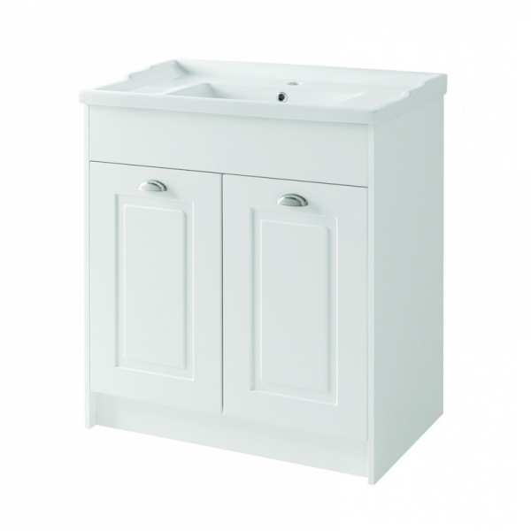 Kartell Astley 800mm Matt White 2 Door Unit and Basin FUR501AS FUR209AS