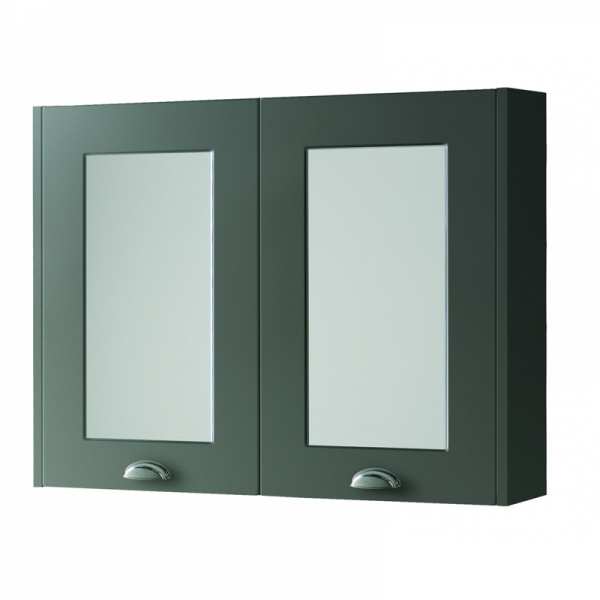 Kartell Astley 800mm Matt Grey Mirror Cabinet FUR525AS