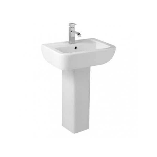 Kartell Options 600 550mm One Tap Hole Basin and Pedestal POT085OP POT453SE