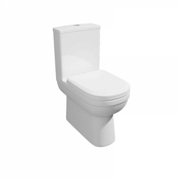 Kartell Lifestyle Close To Wall Close Coupled WC with Soft Close Toilet Seat POT728LS POT726LS SEA101D