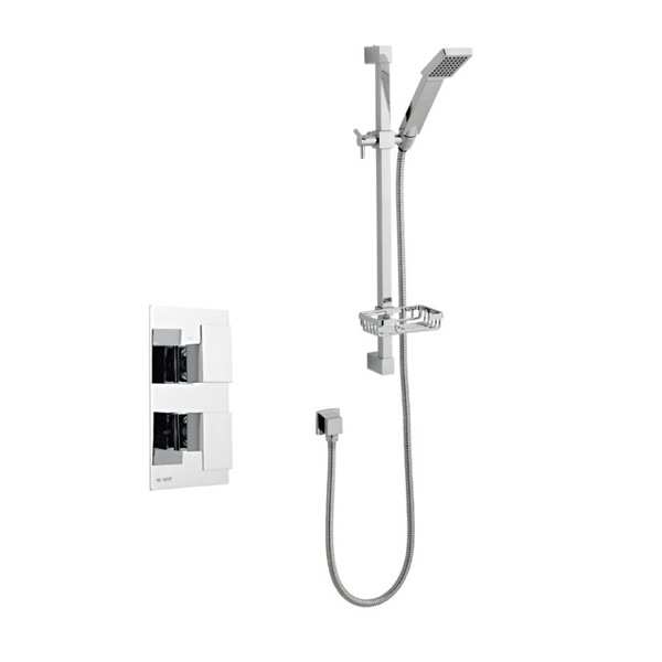 Kartell Element Thermostatic Concealed Shower with Adjustable Slide Rail Kit Chrome SHO009EL SHO070CU SHO091OE