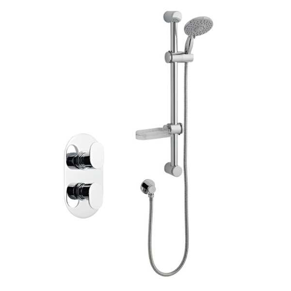 Kartell Logik Thermostatic Concealed Shower with Adjustable Slide Rail Kit Chrome SHO020LO SHO080DE SHO092OE
