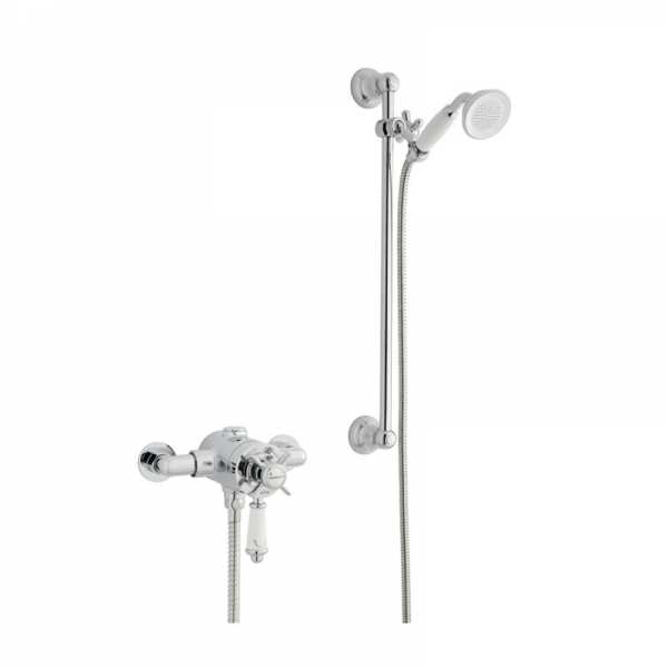 Kartell Klassique Thermostatic Exposed Shower Valve with Adjustable Slide Rail Kit SHO044KL SHO100SR