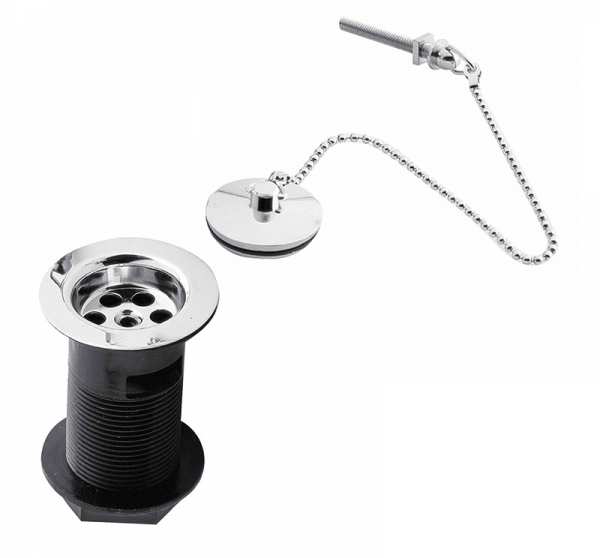 Kartell Basin Waste with Brass Plug and Ball Chain WAS001