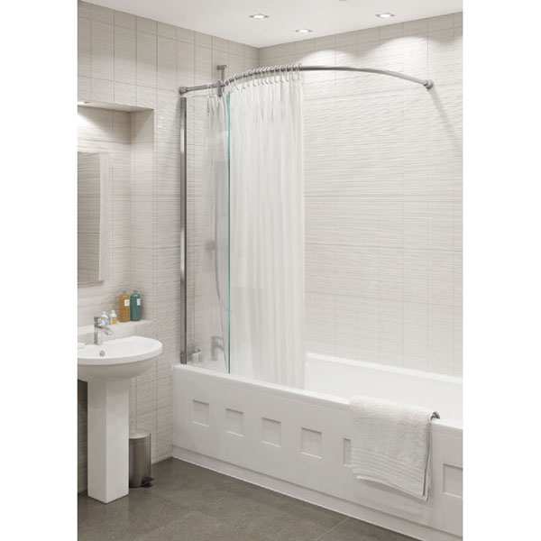 Kudos Inspire Over Bath Shower Panel, Tile Corner Shower With Curtain