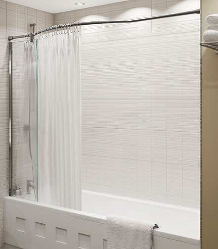 Kudos Inspire Over Bath Shower Panel, Pretty Shower Curtain