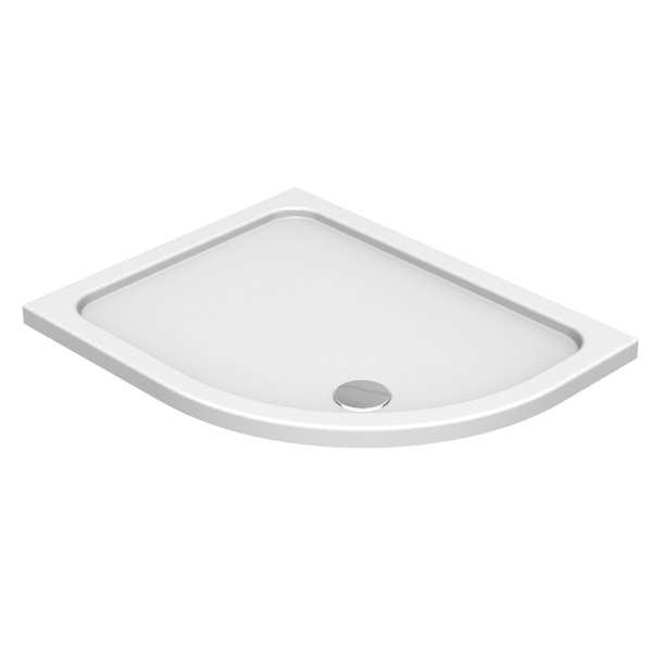 Kudos Kstone White 1000 x 800 Offset Quadrant Shower Tray
