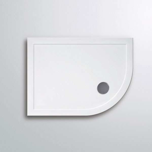 Lakes 1200 x 800 RIGHT HAND Offset Quadrant Shower Tray Acrylic Capped Resin