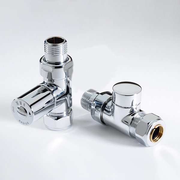 MHS Radius 15mm Straight Manual Valve Chrome
