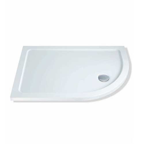 MX Elements Offset Quadrant Flat Top Stone Shower Tray 900 x 800mm Right Handed