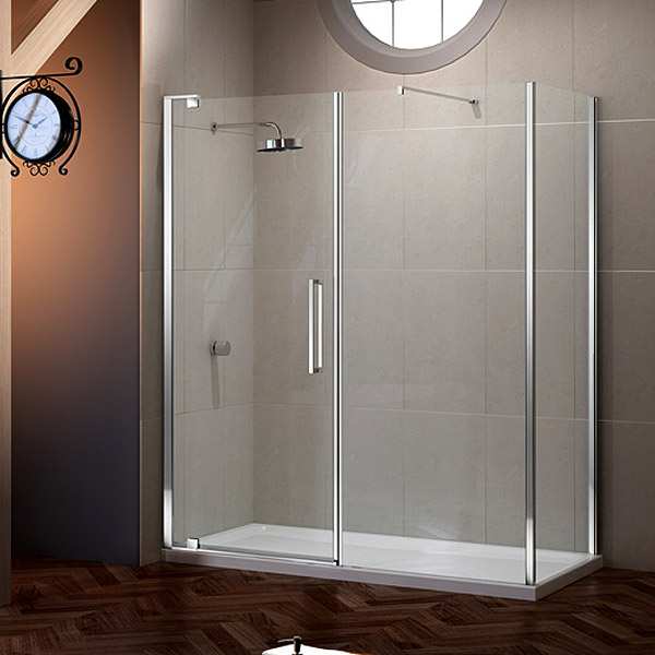 Merlyn 10 Series 1500 Pivot Shower Door and Inline Panel