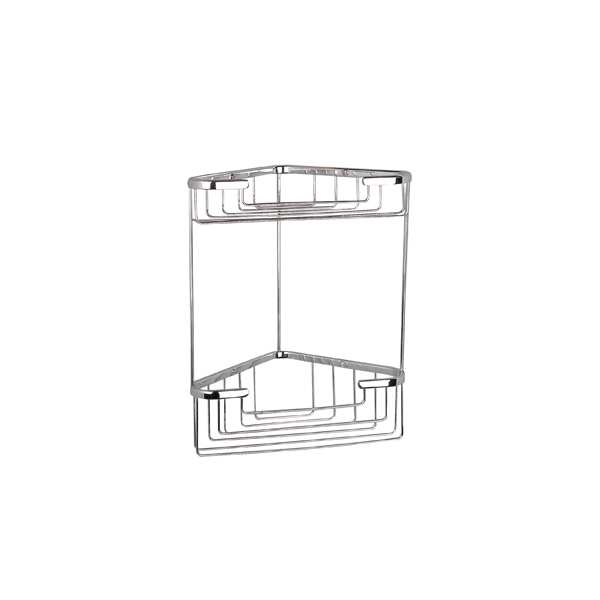 Miller Classic Two Tier Corner Basket Chrome 655C