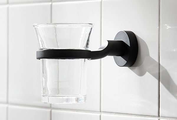 Miller Bond Tumbler And Holder Black 8703B