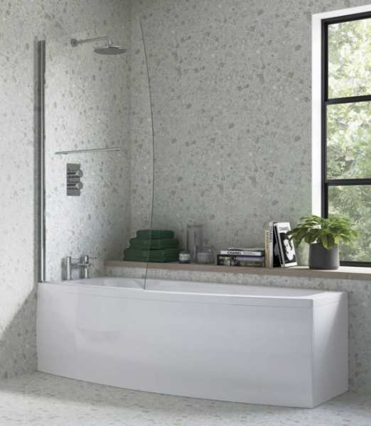 Moods 900mm Space Saving Bath Screen