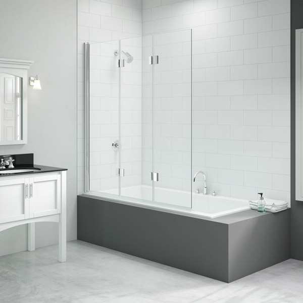 Merlyn Vivid Folding Hinged Three Panel Bath Screen DIBS0032