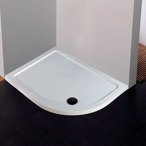 Novellini 40mm Low Profile Offset Quadrant Shower Tray 1200mm x 800mm Right Hand