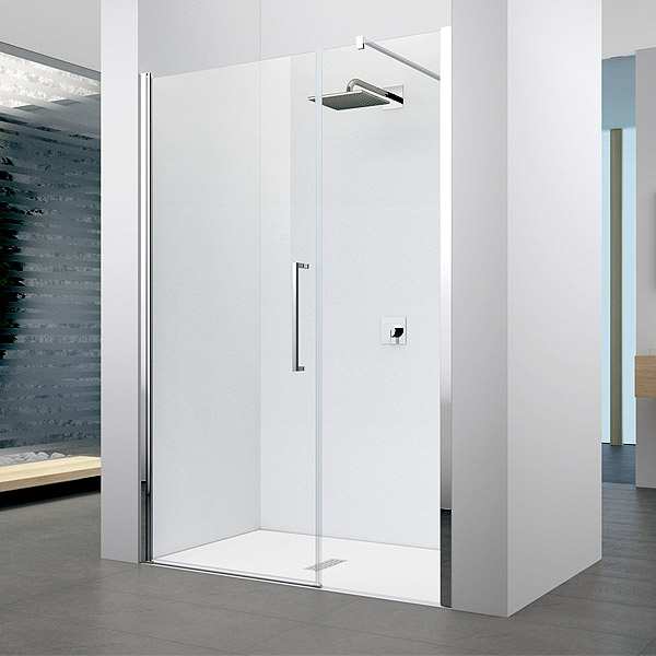 Novellini Young G+F Hinged Door and Inline Shower Panel 1400 Y2GFL137 1K