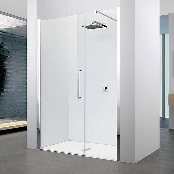 Novellini Young G+F Hinged Door and Inline Shower Panel 1700 Y2GFL167 1K