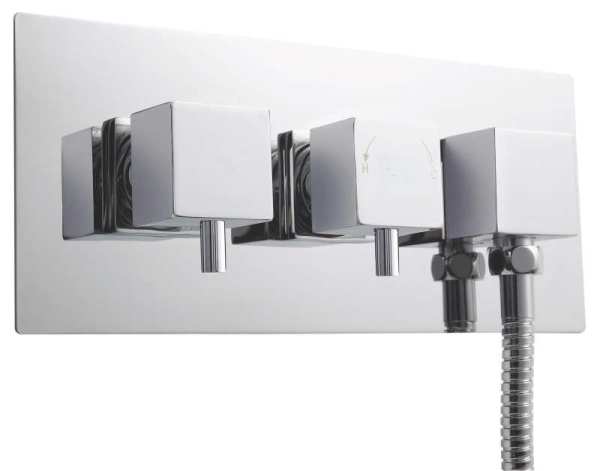 Nuie Volt Twin Thermostatic Shower Valve With Diverter A3077
