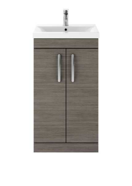 Nuie Athena Grey Avola Floor Standing 500mm Cabinet and Basin 1 ATH004A