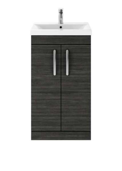 Nuie Athena Hacienda Black Floor Standing 500mm Cabinet and Basin 1 ATH005A
