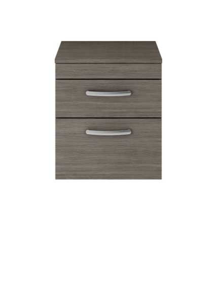 Nuie Athena Grey Avola Wall Hung 500mm Cabinet and Worktop ATH018W