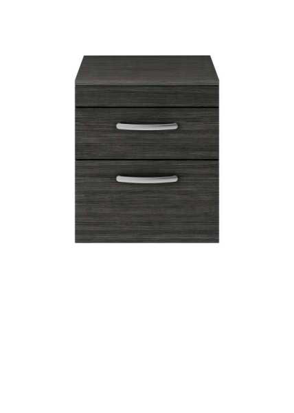 Nuie Athena Hacienda Black Wall Hung 500mm Cabinet and Worktop ATH019W