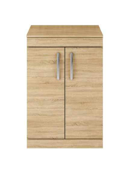 Nuie Athena Natural Oak Floor Standing 600mm Cabinet and Worktop ATH024W