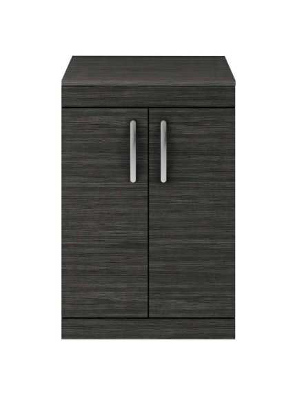 Nuie Athena Hacienda Black Floor Standing 600mm Cabinet and Worktop ATH026W