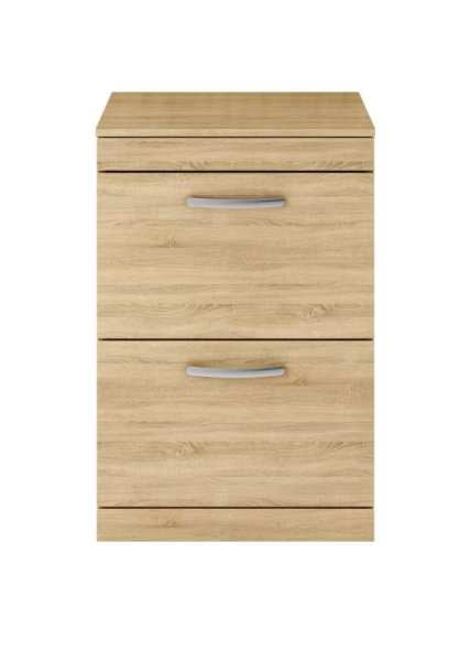 Nuie Athena Natural Oak Floor Standing 600mm Cabinet and Worktop ATH031W