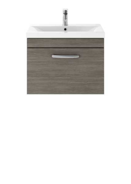 Nuie Athena Grey Avola Wall Hung 600mm Cabinet and Basin 1 ATH039A