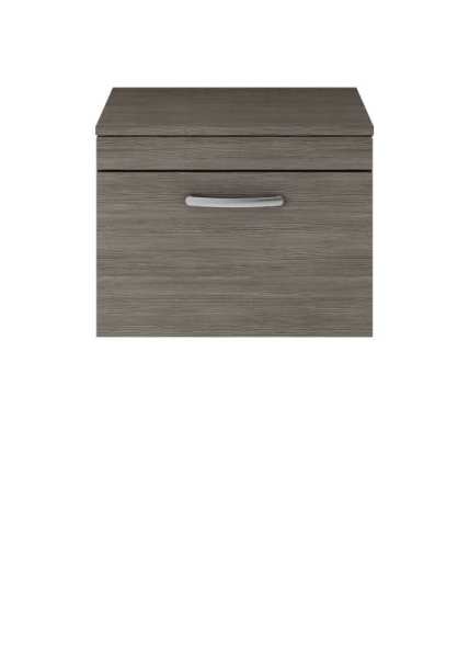 Nuie Athena Grey Avola Wall Hung 600mm Cabinet and Worktop ATH039W