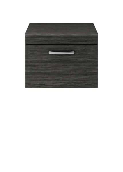Nuie Athena Hacienda Black Wall Hung 600mm Cabinet and Worktop ATH040W