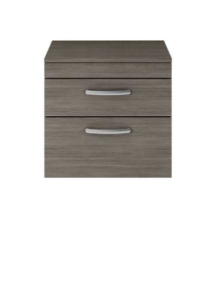 Nuie Athena Grey Avola Wall Hung 600mm Cabinet and Worktop ATH046W