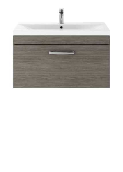Nuie Athena Grey Avola Wall Hung 800mm Cabinet and Basin 1 ATH060A