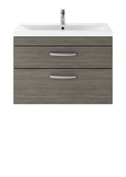 Nuie Athena Grey Avola Wall Hung 800mm Cabinet and Basin 1 ATH067A