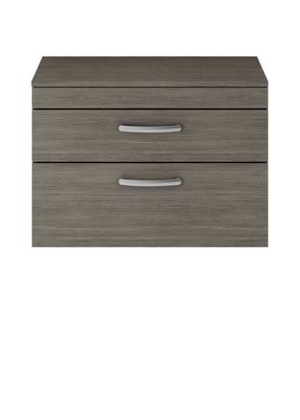 Nuie Athena Grey Avola Wall Hung 800mm Cabinet and Worktop ATH067W
