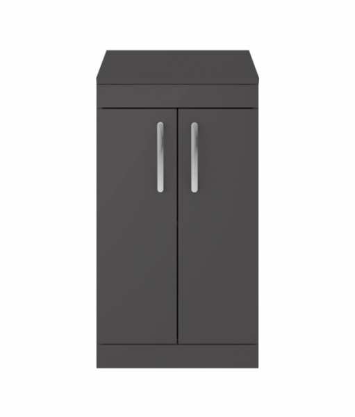 Nuie Athena Gloss Grey Floor Standing 500mm Cabinet And Worktop ATH072W