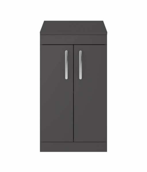 Nuie Athena Gloss Grey Floor Standing 500mm Cabinet And Worktop ATH072W