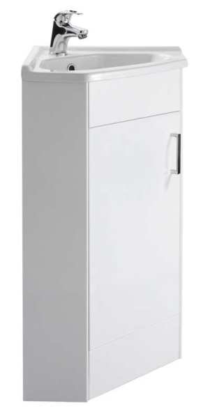 Nuie Mayford 1 Door Corner Cabinet and Basin CU001