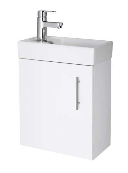 Nuie Cloakroom Wall Hung 400mm Cabinet and Basin NVX182