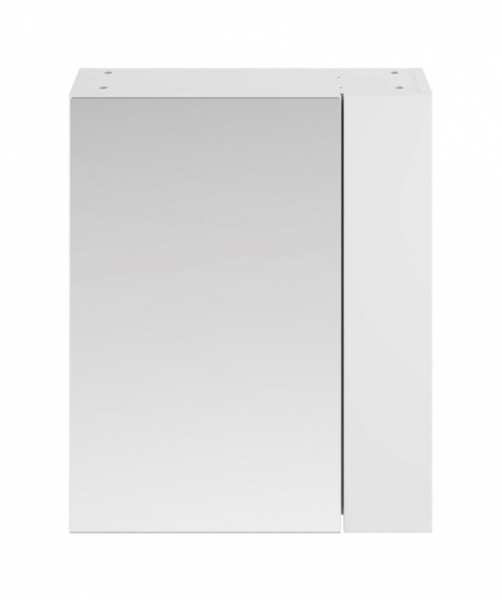 Nuie Gloss White 600mm Mirror Unit 75/25 OFF118