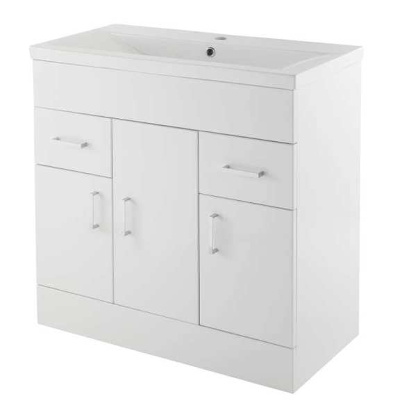 Nuie Eden Floor Standing 800mm Cabinet and Basin 2 VTMW800