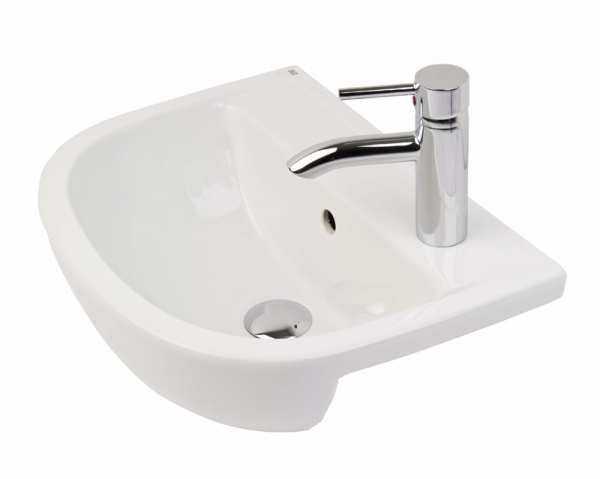 RAK Compact 1 Tap Hole Semi Recessed Basin Right Hand 450 x 360 CO2801AWHA