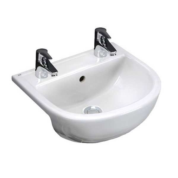 RAK Compact 2 Tap Hole Semi Recessed Basin 450 x 360 CO2901NCHAWHA